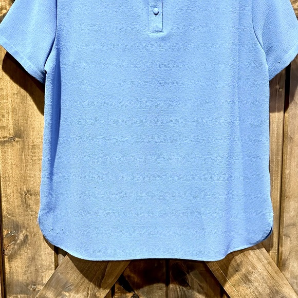 Catherine Malandrino Light Blue Button Back Blouse Sz L - Picture 11 of 15